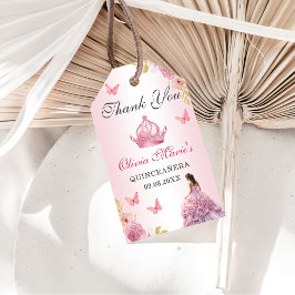 赤面エレガントピンクフローラキンセアニラ誕生日 ギフトタグ