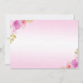 赤面エレガントピンクフローラキンセアニラ誕生日 サンキューカード (裏面)