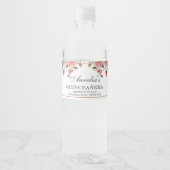 赤面エレガントピンクフローラキンセアニラ誕生日 ペットボトルラベル (正面)