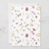 赤面エレガントピンクフローラバタフライキンセアニェラ 招待状 (裏面)