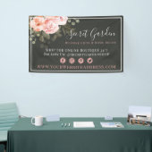 赤面エレガントピンクフローラバラブテモダンィック 横断幕 (トレードショー)