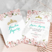 赤面エレガントピンクフローラメキシコクインセアニラ 招待状