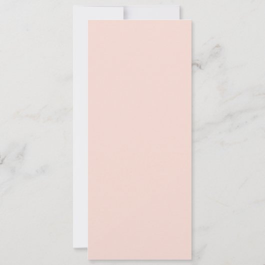 赤面エレガントピンクフローラ緑のディナーメニュー 招待状 (裏面)