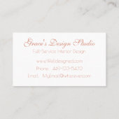 赤面エレガントピンクフローラ縁ど名刺 名刺 (裏面)