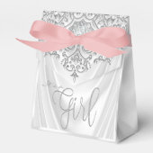 赤面エレガントピンクベビーシャワー フェイバーボックス (正面サイド)
