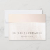 赤面エレガントピンクホワイトマーブルありがとう サンキューカード (正面)