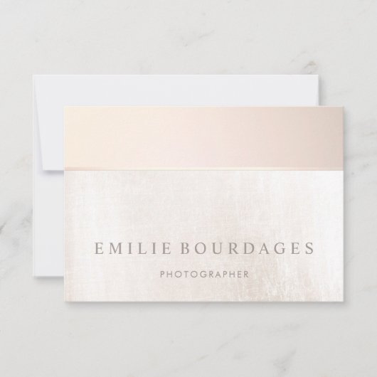 赤面エレガントピンクホワイトマーブルありがとう サンキューカード (正面)