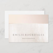 赤面エレガントピンクホワイトマーブルありがとう サンキューカード (正面/裏面)