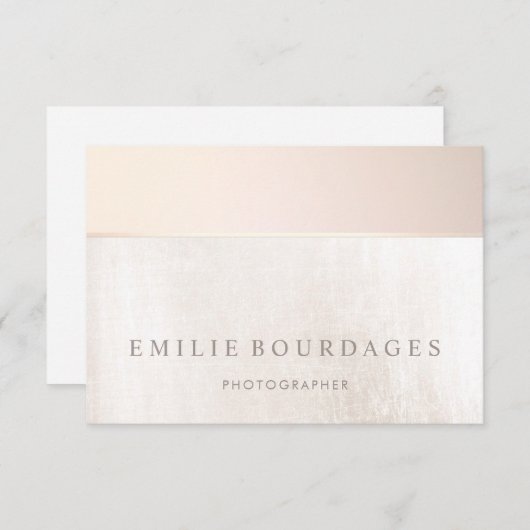 赤面エレガントピンクホワイトマーブルありがとう サンキューカード (正面/裏面)