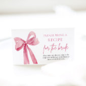 赤面エレガントピンクボウお願いレシピ エンクロージャーカード
