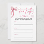 赤面エレガントピンクボウ二つの真実とライゲーム 招待状 (正面)