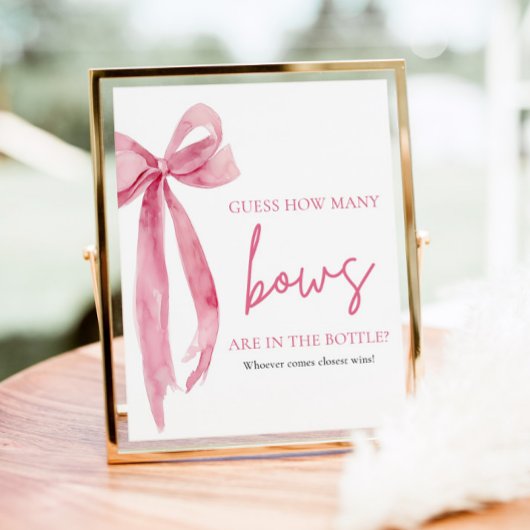 赤面エレガントピンクボウ推測いくつの弓ゲーム ポスター