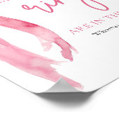 赤面エレガントピンクボウ推測する数リングや輪ゲーム ポスター (角)