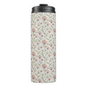 赤面エレガントピンクポピー花柄 タンブラー (正面)