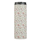 赤面エレガントピンクポピー花柄 タンブラー (裏面)