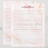 赤面エレガントピンクマーブルモノグラム (正面/裏面)