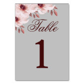 赤面エレガントピンクラストウォーター色フローラ テーブルナンバー (裏面)