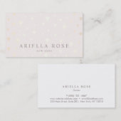 赤面エレガントピンクルクセ金ゴールドスターパターン 名刺 (正面/裏面)