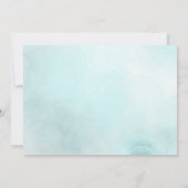 赤面エレガントピンクローズアンドブルーサンキューカード サンキューカード (裏面)