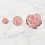 赤面エレガントピンクローズフローラウェディングレセプション コンフェッティ (正面)