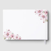 赤面エレガントピンクローズフローラベビーシャワー ゲストブック (裏面)