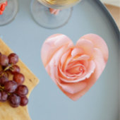 赤面エレガントピンクローズフローラ ペーパーコースター