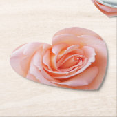 赤面エレガントピンクローズフローラ ペーパーコースター (アングル)