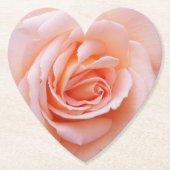 赤面エレガントピンクローズフローラ ペーパーコースター (正面)