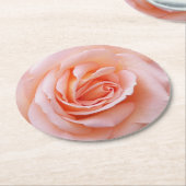 赤面エレガントピンクローズフローラ ペーパーコースター (アングル)