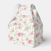 赤面エレガントピンクローズブライダルシャワーサンキューユー フェイバーボックス (裏面サイド)