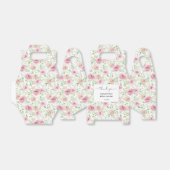 赤面エレガントピンクローズブライダルシャワーサンキューユー フェイバーボックス (折り畳みなし)