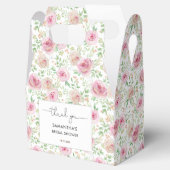 赤面エレガントピンクローズブライダルシャワーサンキューユー フェイバーボックス (オープン)