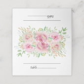 赤面エレガントピンクローズブライダルシャワー プレイスカード (外部開封)