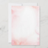 赤面エレガントピンク牡丹フローララブイン開花 招待状 (裏面)