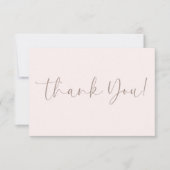 赤面エレガントピンク秋パンプキンサンキュー サンキューカード (正面)