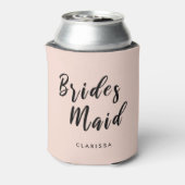 赤面エレガントピンク&ブラックの花嫁メイド 缶クーラー (缶裏面)