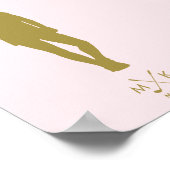 赤面エレガントピンク |レディ・モダンゴルファー ポスター (角)