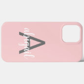 赤面エレガントピンモダンクモスタイリッシュノグラム名  Case-Mate iPhoneケース (裏面 (横))