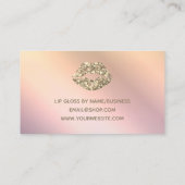 赤面エレガントピーチピンクリップグロス 名刺 (裏面)
