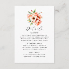 赤面エレガントピーチフローラフラットエンクロージャカード エンクロージャーカード