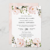 赤面エレガントフラワーズ結婚オールシーズンズ 招待状 (正面/裏面)