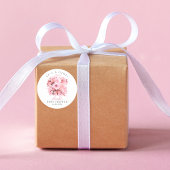 赤面エレガントフローラその女の子の赤ちゃんシャワー ラウンドシール