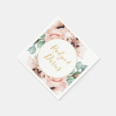 赤面エレガントフローラガーデン |の結婚ナプキンス スタンダードカクテルナプキン (角)