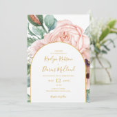 赤面エレガントフローラガーデン |アーカジュアルチ結婚ズ 招待状 (スタンド正面)