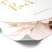 赤面エレガントフローラガーデン |ゲストブックサイン ポスター (角)