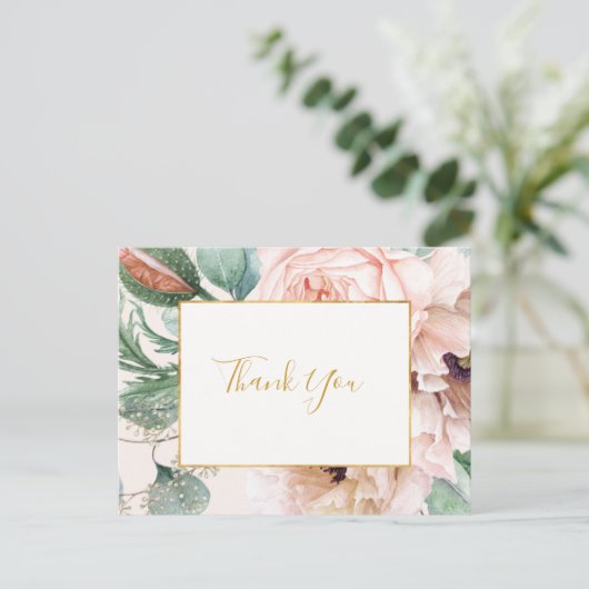 赤面エレガントフローラガーデン | Pastelありがとう ポストカード (スタンド正面)