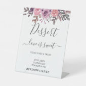 赤面エレガントフローラデザートバー標識 台座サイン (正面)