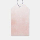 赤面エレガントフローラドレスブライダルシャワーの好意 ギフトタグ (裏面)