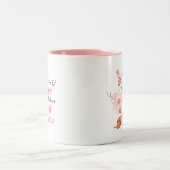 赤面エレガントフローラパーソナライズされたアンティギフトマグ ツートーンマグカップ (中央)