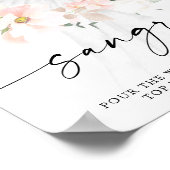 赤面エレガントフローラブライダルシャワーサンリアバー ポスター (角)